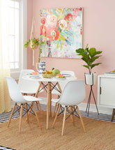 Velets 36" Ember Round Dining Table – White